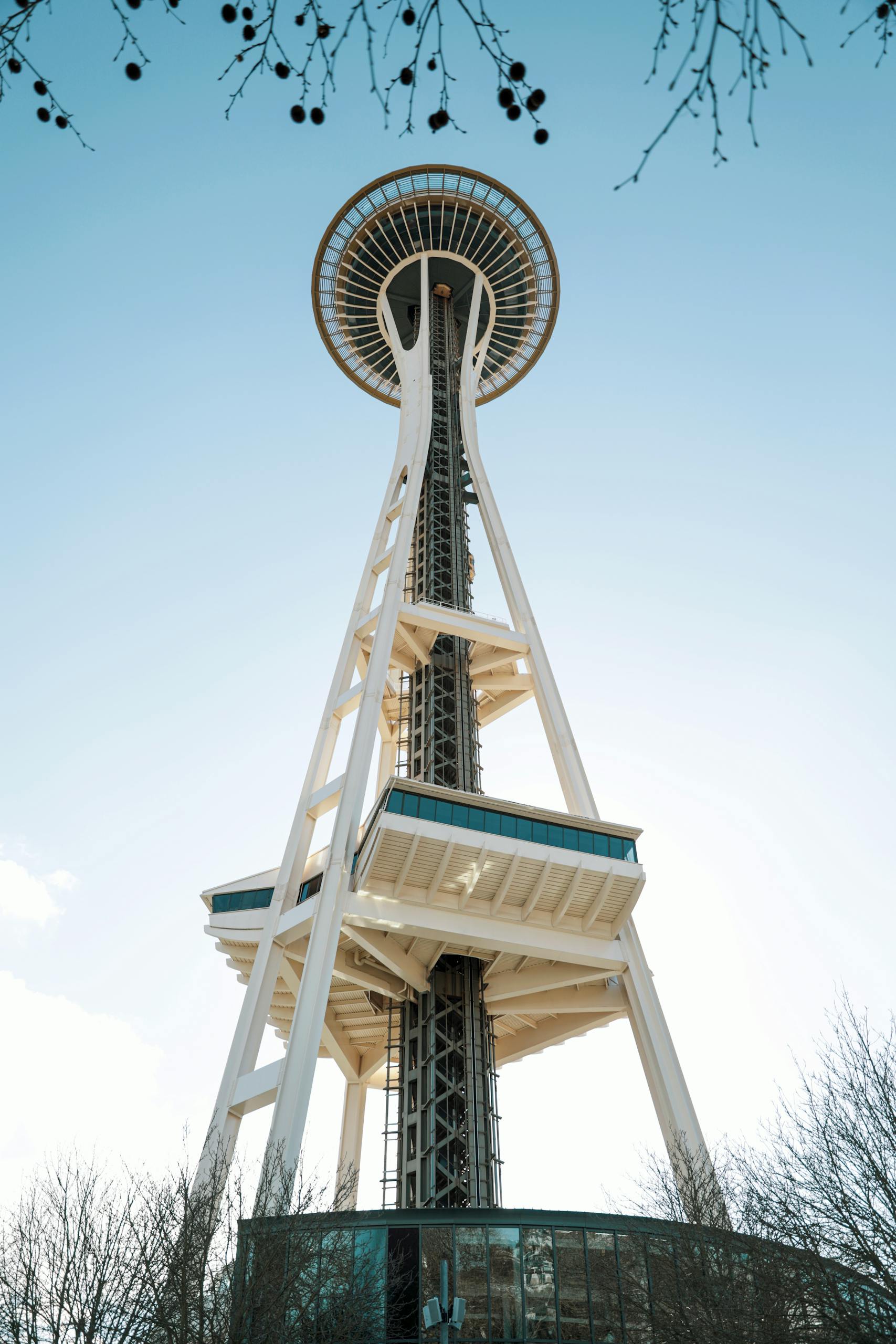 Low Angle Shot of the Space Needle in Seattle, Washington, USA